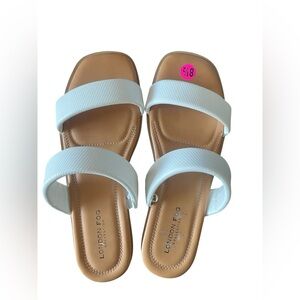 London Fog Women's Cream Sandals